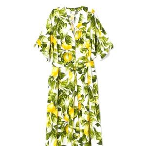 Summer Lemon print maxi dress